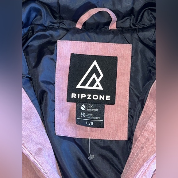 Ripzone 5K Youth Large Winter Jacket Dusty Rose Faux Fur Hood Reflective - Picture 10 of 10